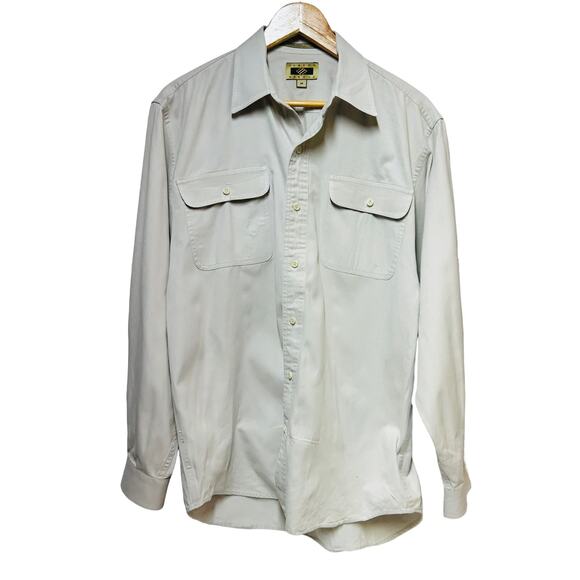 Joseph Abboud Men's Button‎ Down Dress Shirt  Medium  Beige - Picture 1 of 10